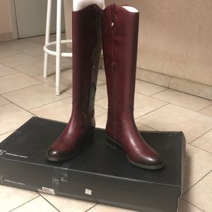 Merlot leather boots